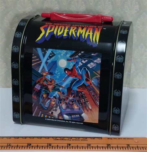 spiderman metal box|spider-man action figure box.